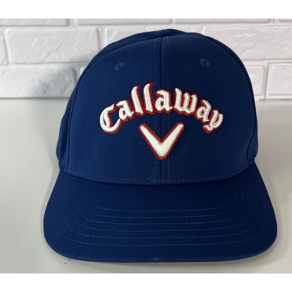 Callaway A-Flex S/M Blue Mesh USA American Flag hat GOLF CAP Xspann
